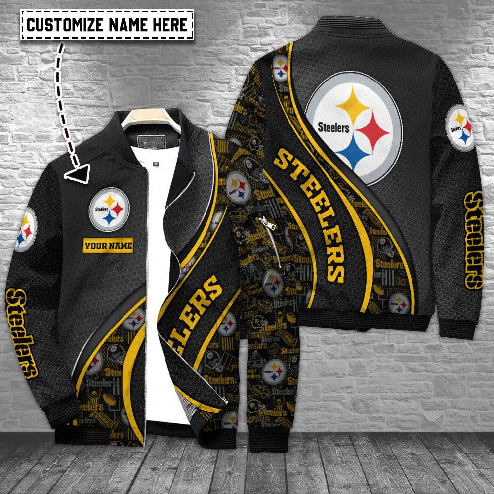 Pittsburgh Steelers Personalized Bomber Jacket BG660