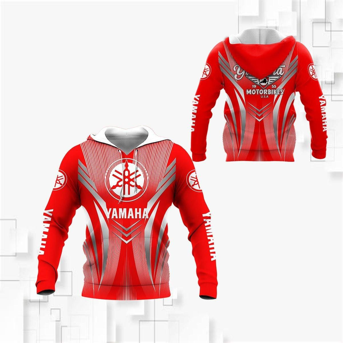 Yamaha Motorbikes 1955, Yamaha All Over Print Hoodie, Zip Hoodie 128