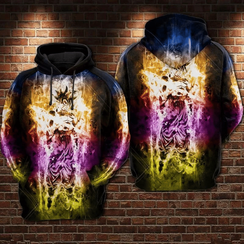 Son Goku Dragon Ball Z Anime Japan Design Art Gift For Fan Custom 3d Hoodie All Over Printed Zip Hoodie
