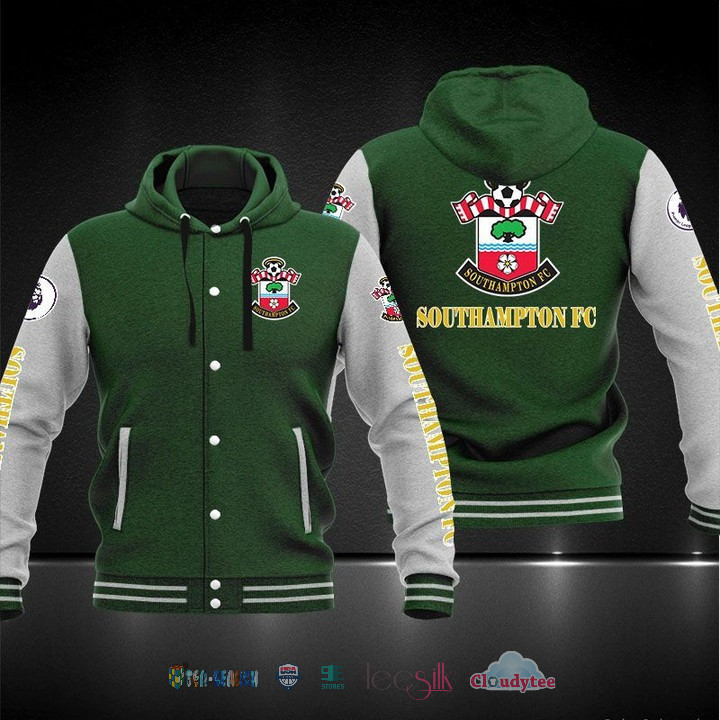 Southampton FC Green Gray Baseball Jacket