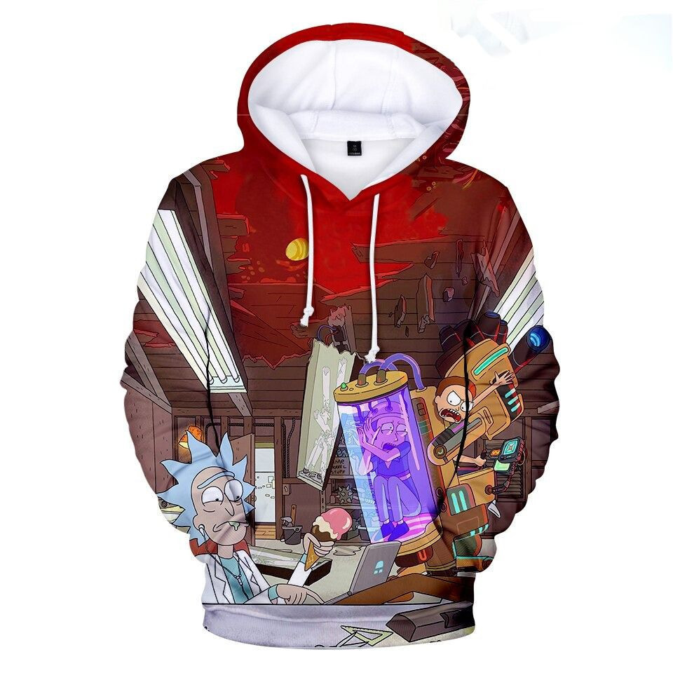 Rick And Morty Gift Over Print 3d Hoodie Zip Hoodie 875