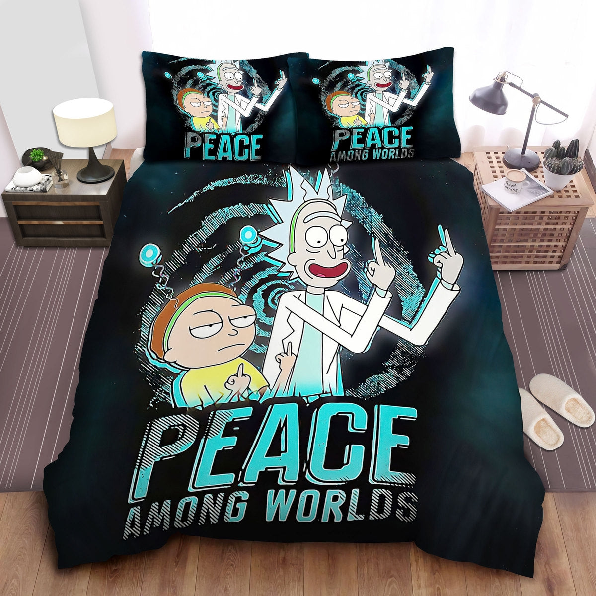 Rick And Morty Bedding Set Rick And Morty Peace Among Worlds Duvet Covers