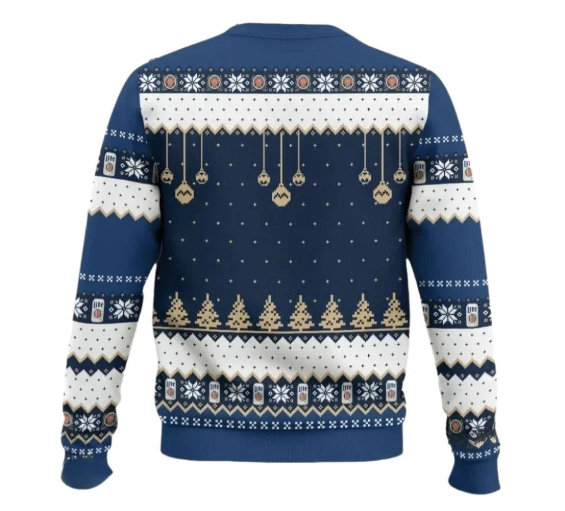 Miller Lite Wonderful Time For A Beer Ugly Christmas Sweater