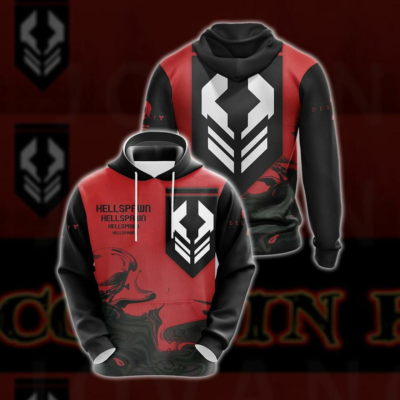 Destiny 2 - Hellspawn Unisex 3D All Over Print Hoodie & Zip Hoodie