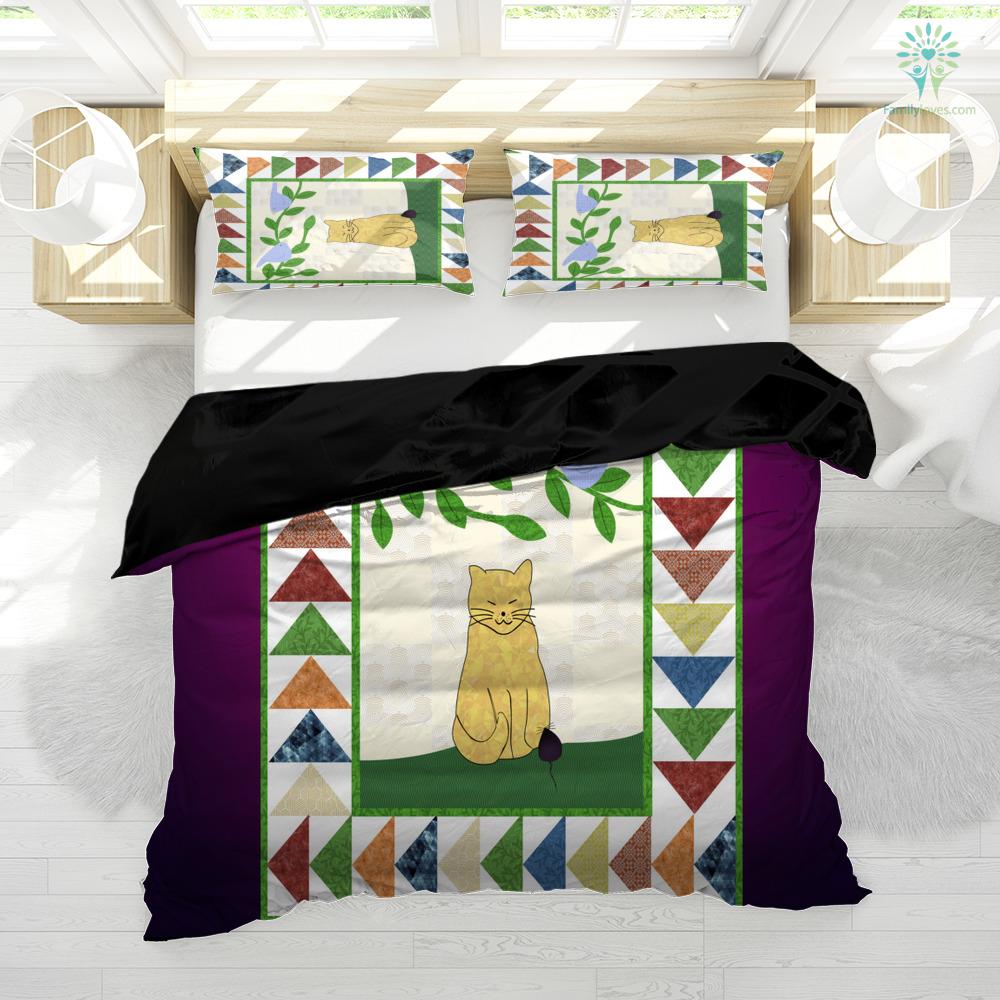 Cat Bedding Set Cartoon Cat You Kinda Pawsome Duvet Covers