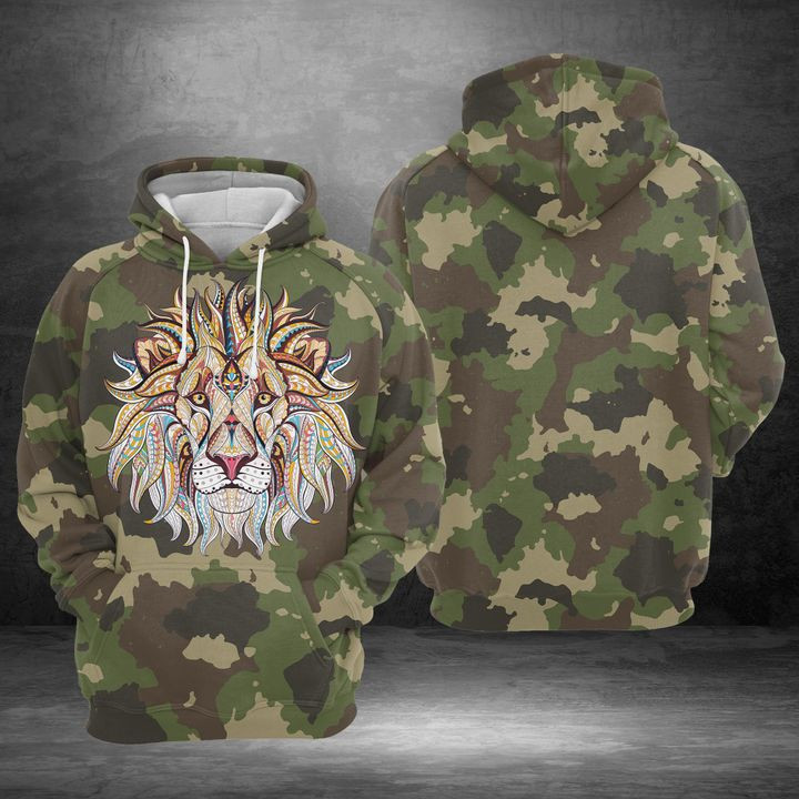 Camo Lion 3D All Over Print Hoodie & Zip Hoodie