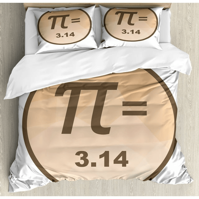Pi Bedding Set Pi Equal To 314 Value Number Duvet Covers White