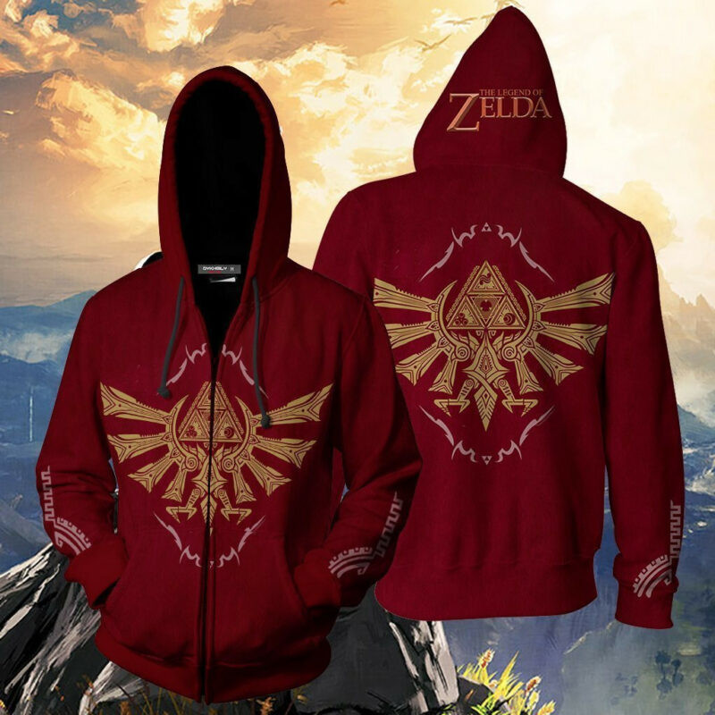 The Legend Of Zelda Link Breath Of The Wild 3d Hoodie Zipper Hoodie