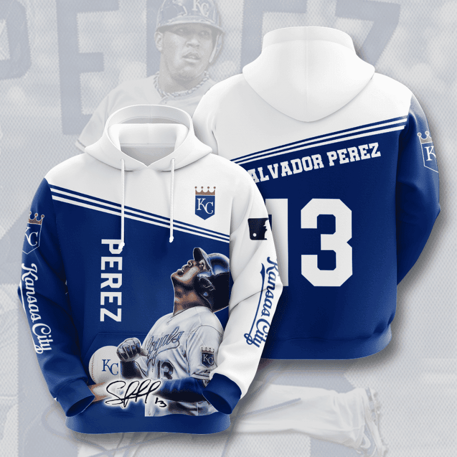 Kansas City Royals Salvador Perez 3D All Over Print Hoodie & Zip Hoodie