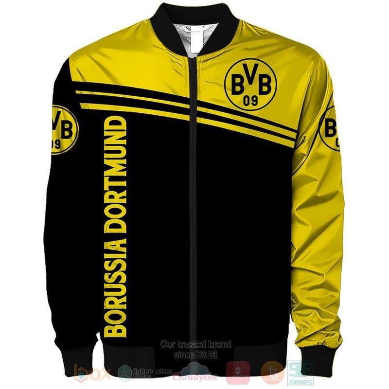 Borussia Dortmund Black Yellow Bomber Jacket
