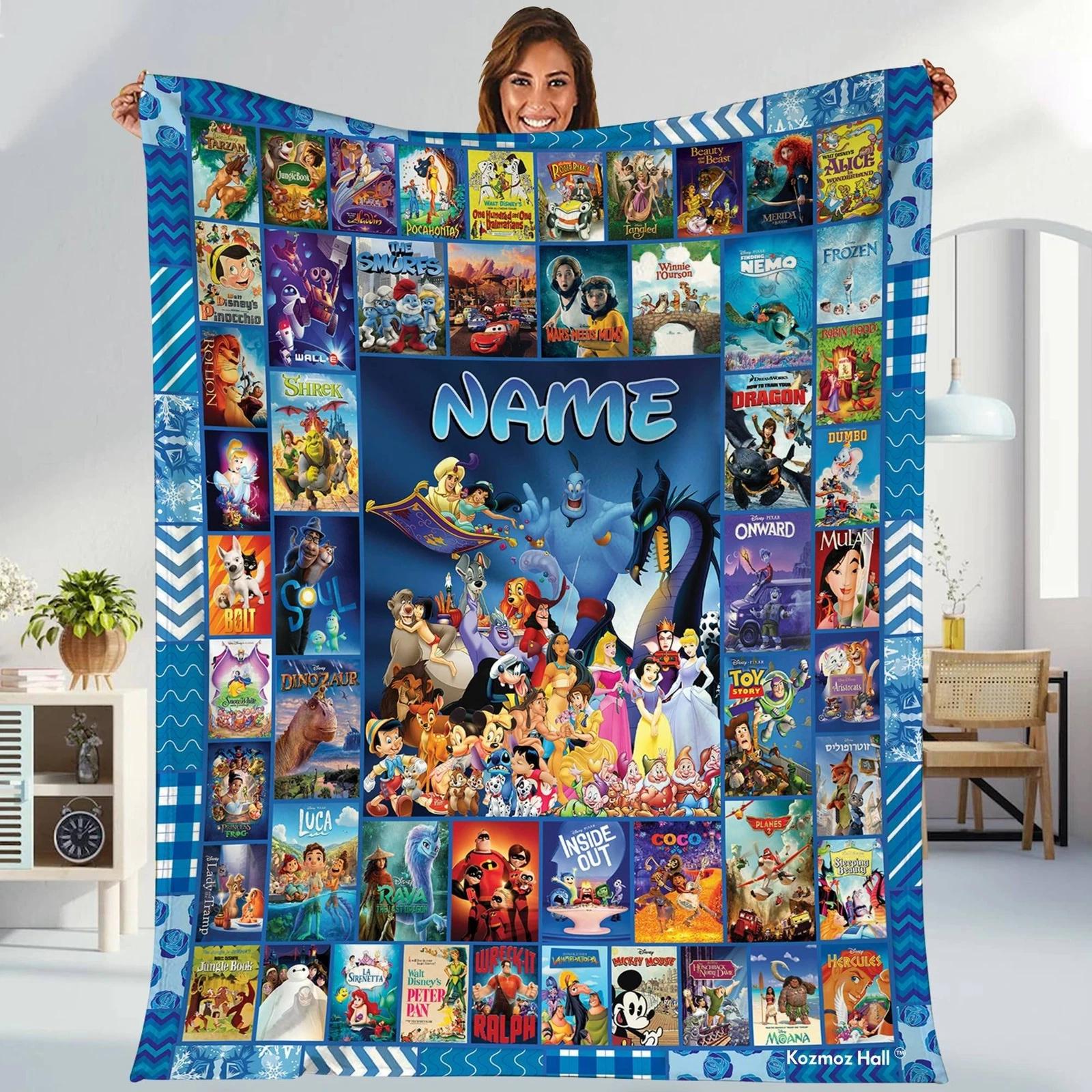 Personalized Movies Blanket Mickey And Friends Fleece Sherpa Blanket