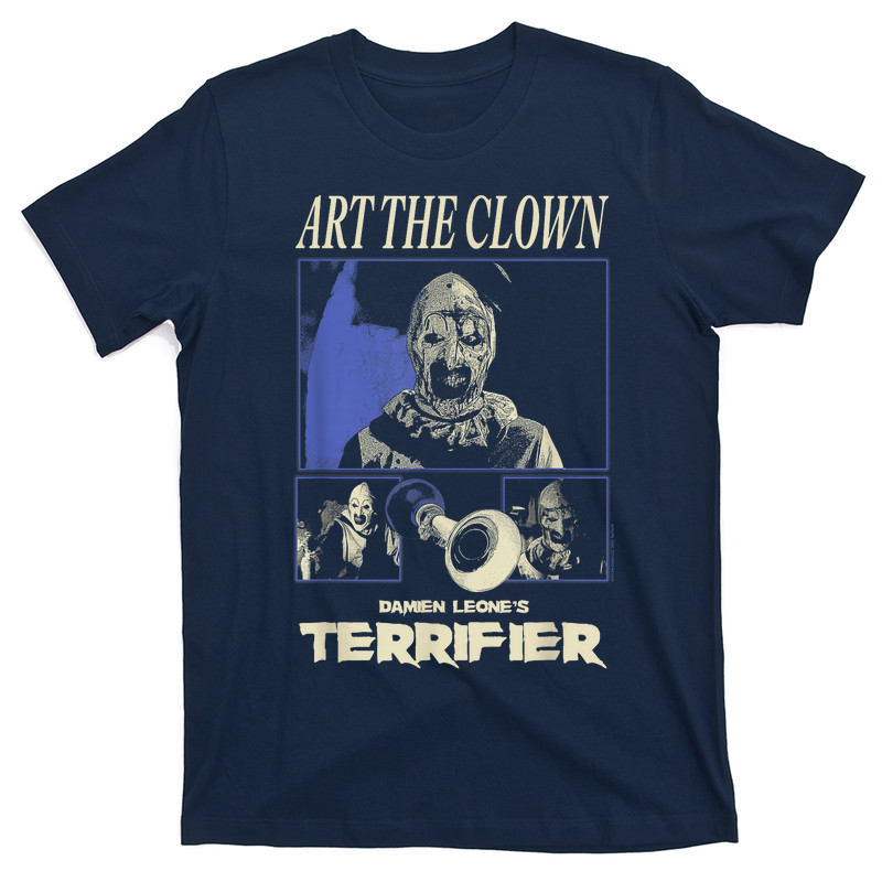 Terrifier Art The Clown Black And White Panels Horror Movie T-Shirt