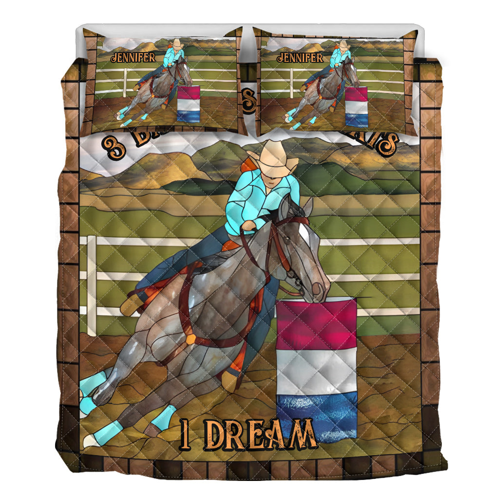 Horse Bedding Set Three Barrels Two Hearts One Dream Duvet Covers