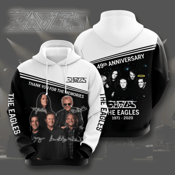 The Eagles 49th Anniversary 1971 2020 Signature Design Gift For Fan Custom 3d Hoodie All Over Printed Hoodie