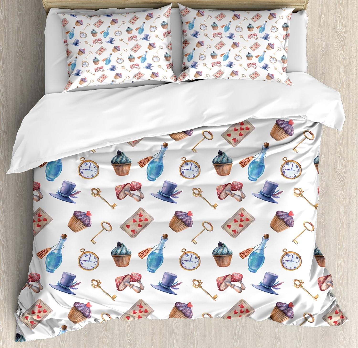 Alice In Wonderland Bedding Set Alice In Wonderland Items Pattern Duvet Covers