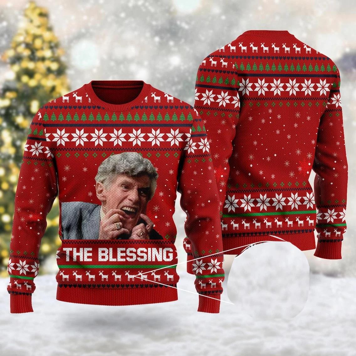 Uncle Lewis The Blessing Ugly Christmas Sweater