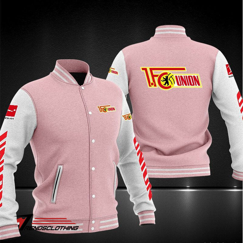 1. FC Union Berlin Pink White Baseball Jacket