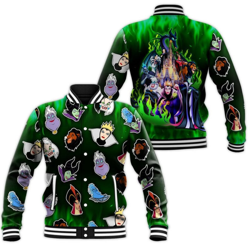Cruella Maleficent Ursula Witch Baseball Jacket