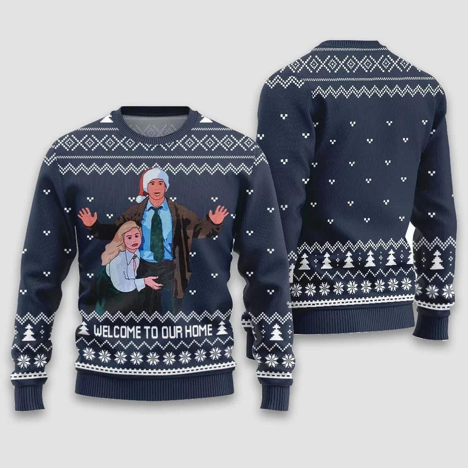 Welcome To Our Home Griswold Family Ugly Christmas Sweater
