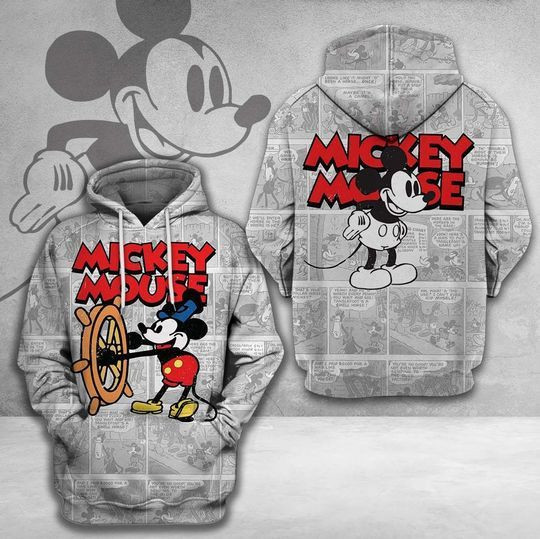 Mickey Mouse Cute Lover 3d Hoodie Zip Hoodie