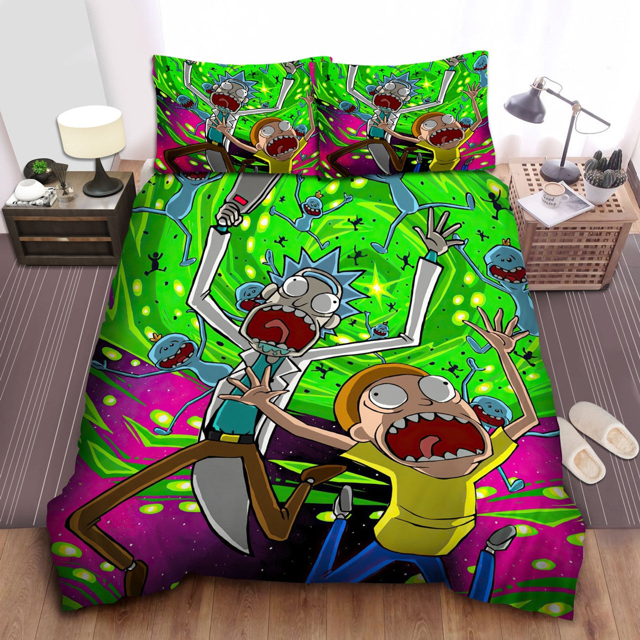 Rick And Morty Bedding Set Rick And Morty Being Sucked In Portal Duvet Covers