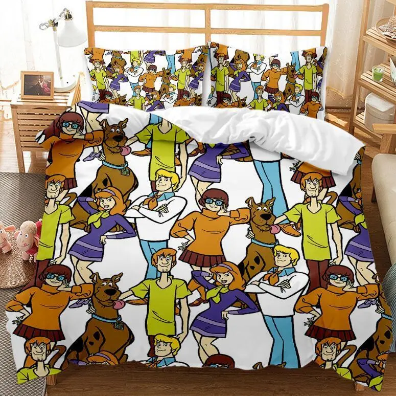 Scooby-Doo Bedding Set Scooby-Doo All Characters Pattern Duvet Covers