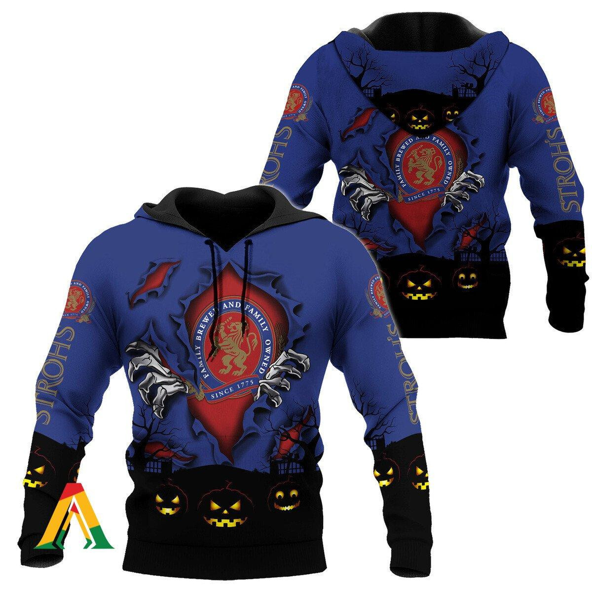 Scary Night Halloween Stroh Brewery Hoodie & Zip Hoodie