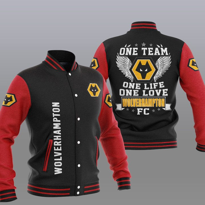 Wolverhampton Wanderers FC Red One Team Baseball Jacket