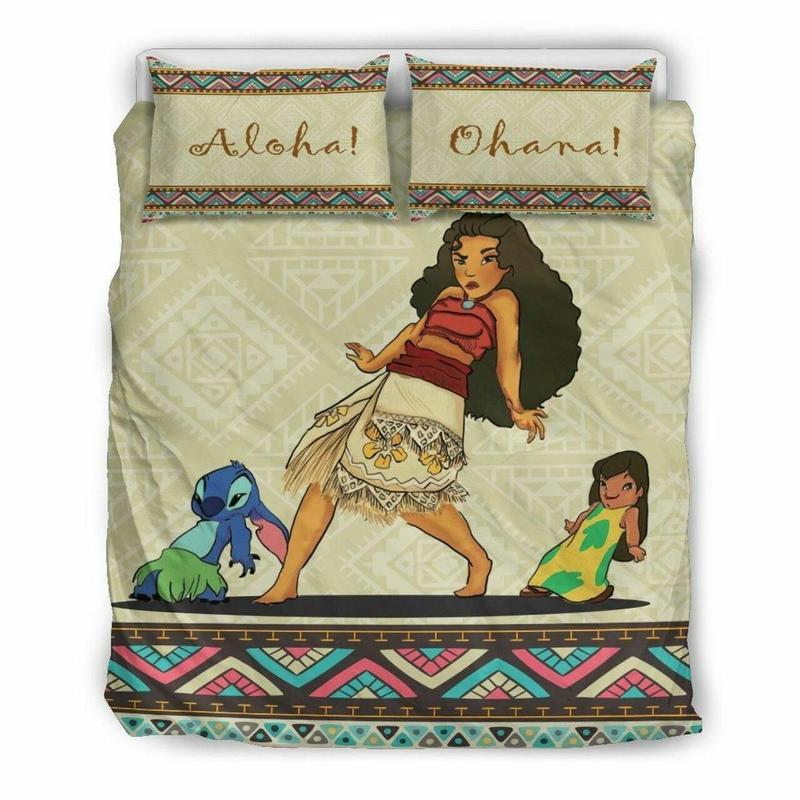 Moana Bedding Set DN Moana Lilo And Stitch Tribal Pattern Duvet Covers