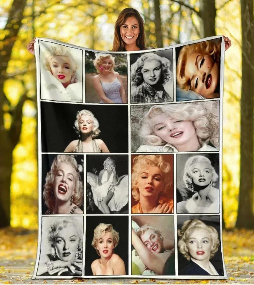 Marilyn Monroe Fleece Sherpa Blanket