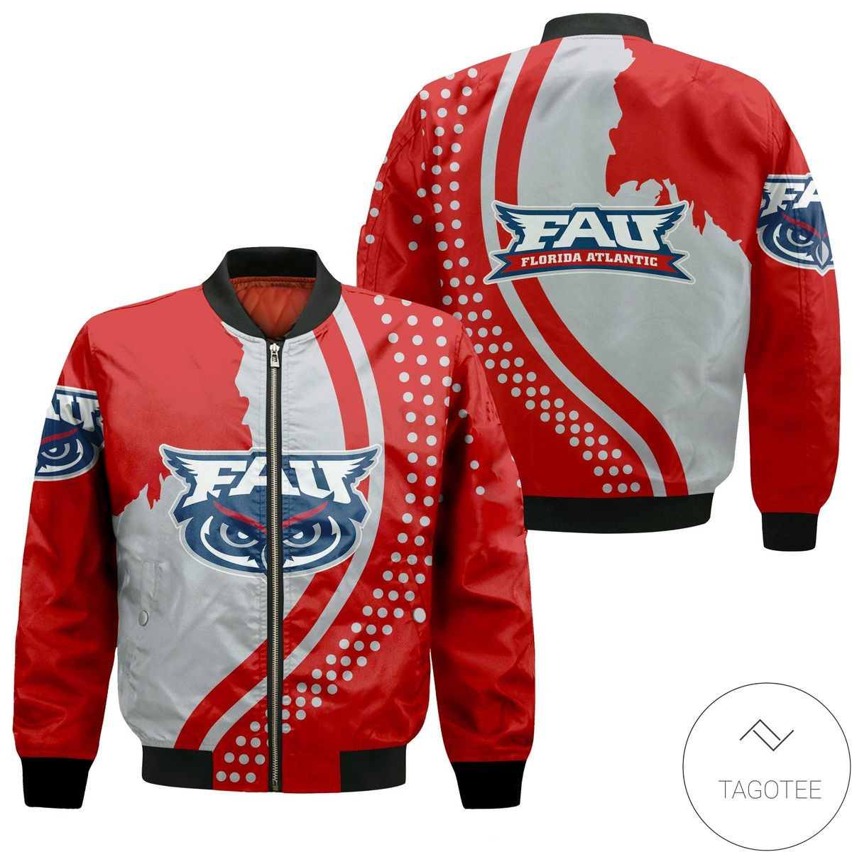 Florida Atlantic Owls USA Map Bomber Jacket