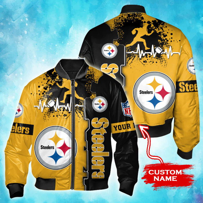 Pittsburgh Steelers Personalized Thick Bomber Jacket CSBBT168