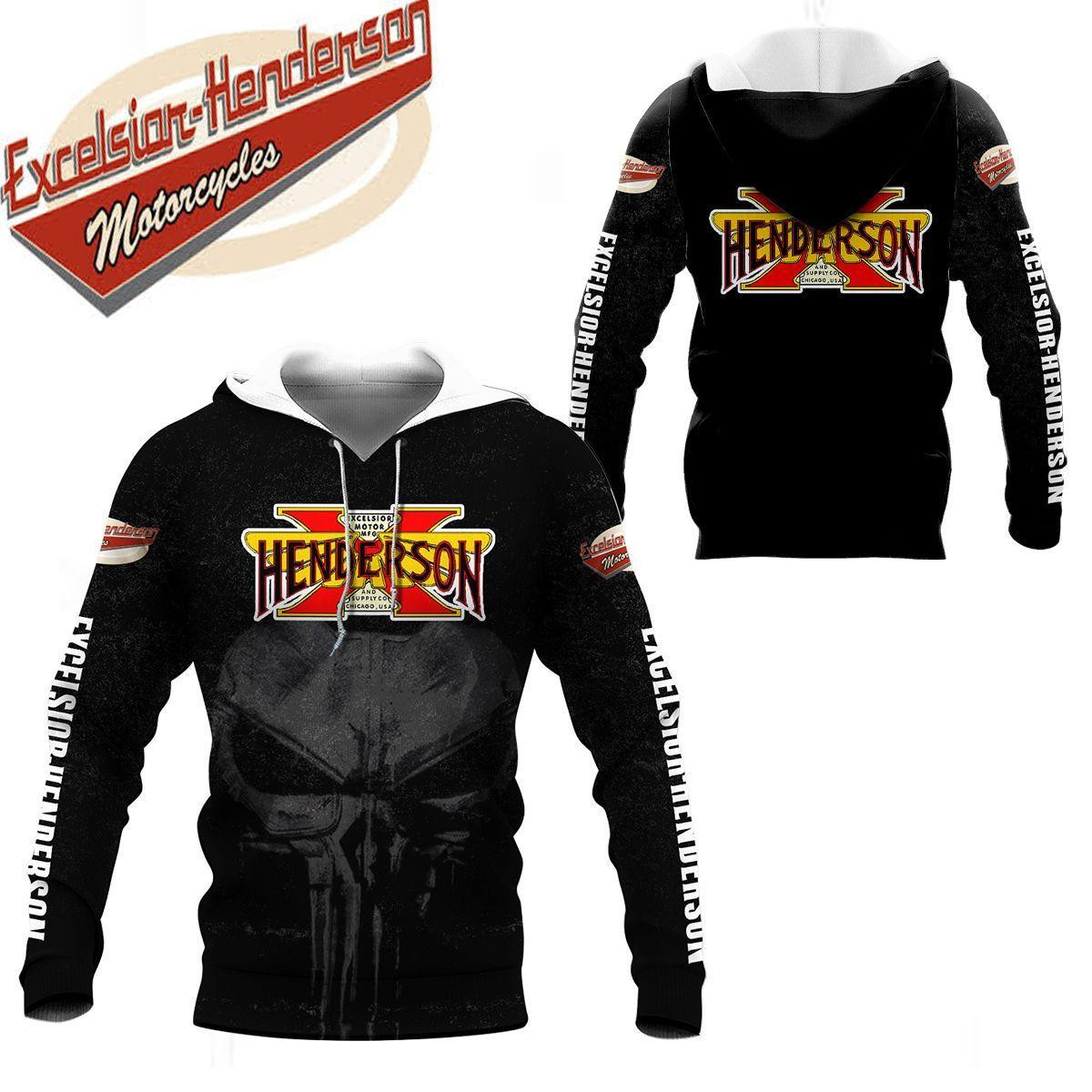 Excelsior Henderson Motorcycles Shirt 320, 3d Hoodie Zip Hoodie