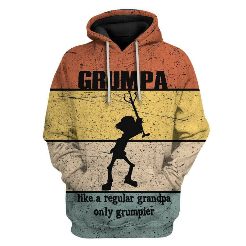 Grandpa Hoodie Vintage Grumpy Like A Regular Granpa Hoodie Zip Hoodie