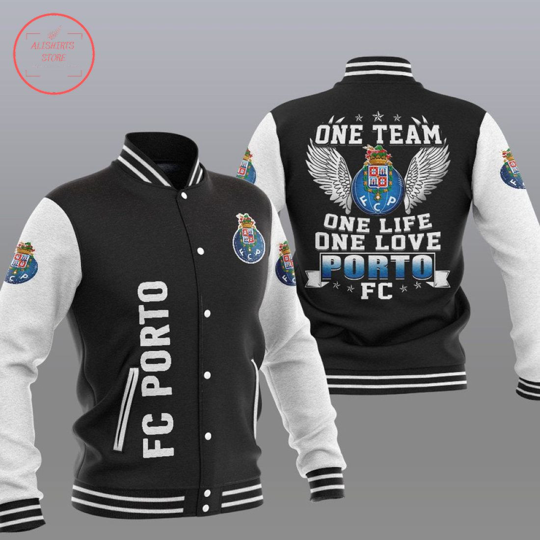 FC Porto Black One Team Baseball Jacket
