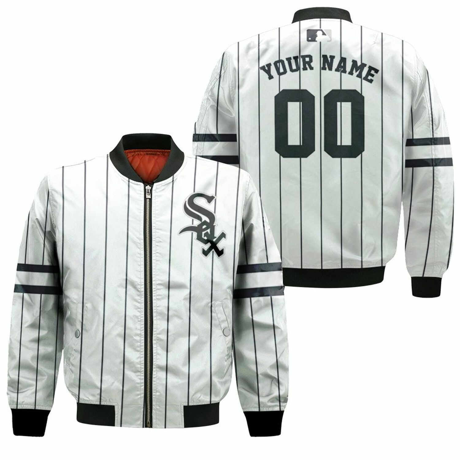Chicago White Sox Custom Name Number Bomber Jacket V2
