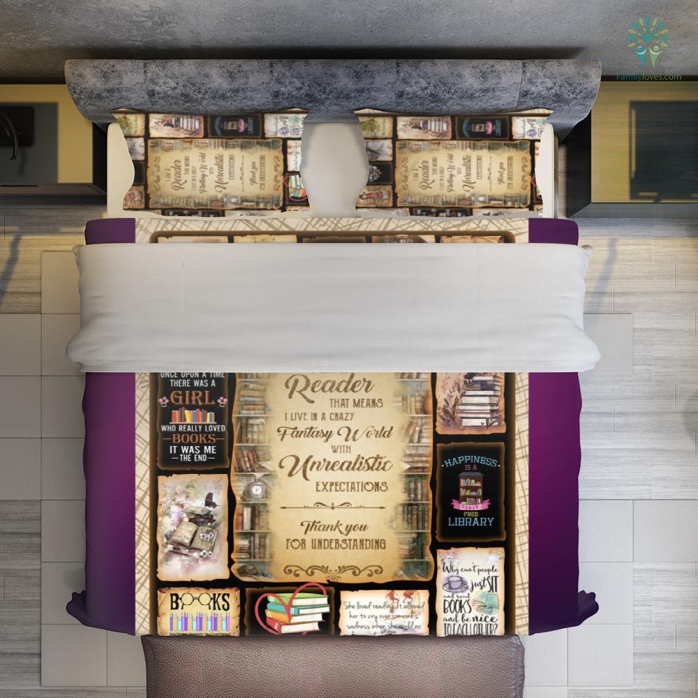 Book Bedding Set I Am A Reader Thank You For Understanding Duvet Covers Yellow