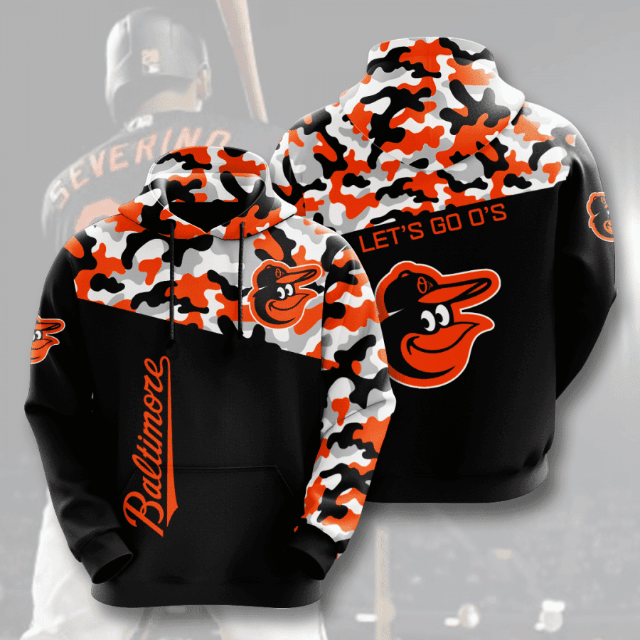 Baltimore Orioles 3D All Over Print Hoodie & Zip Hoodie