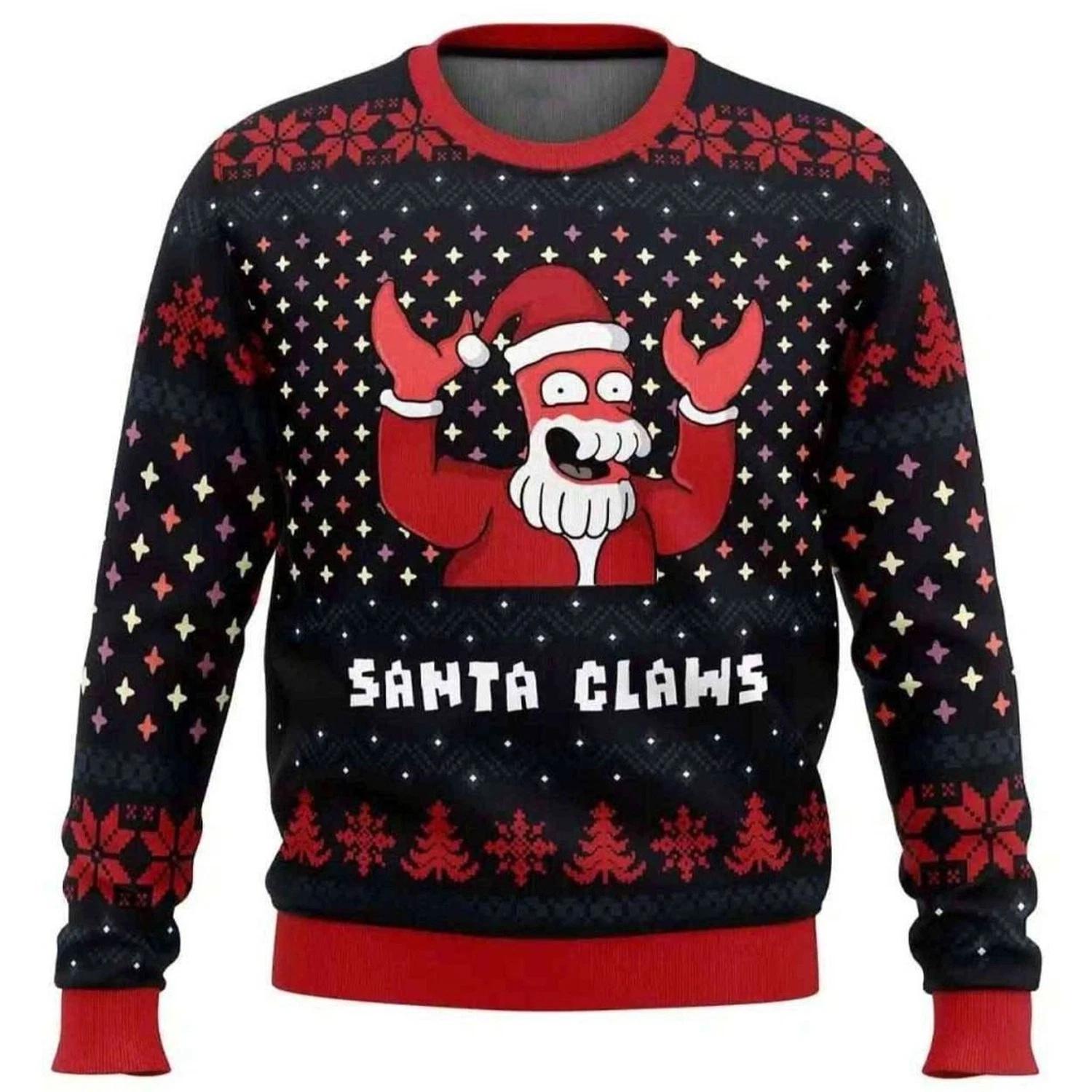 Santa Claws Zoidberg Futurama Ugly Christmas Sweater