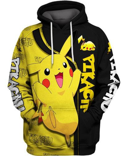 Pikachu 3d Hoodie Zipper Hoodie