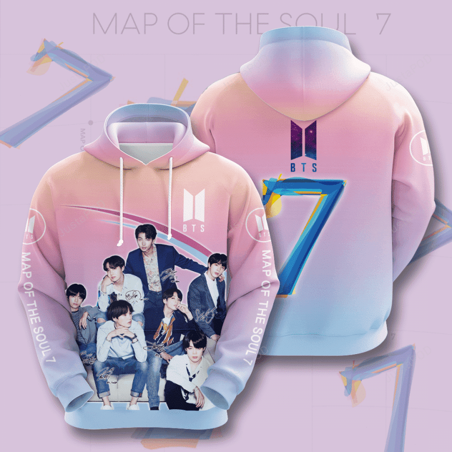 Bangtan Boys BTS Map Of The Soul 7 3D All Over Print Hoodie & Zip Hoodie