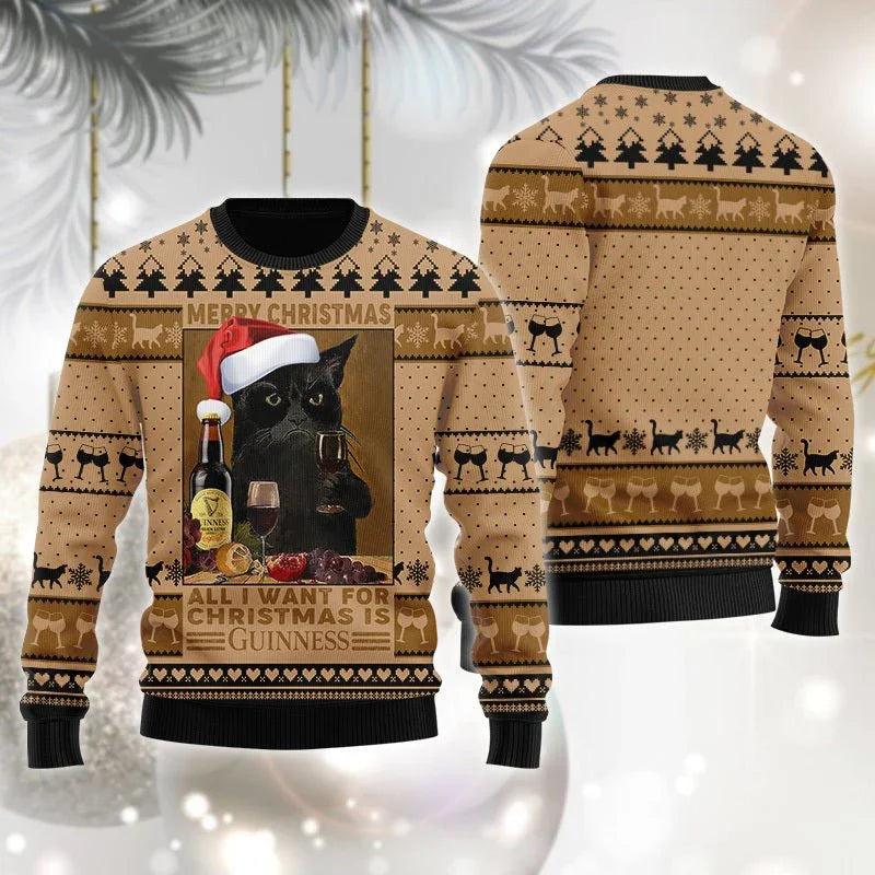 Guinness Is All I Want For Ugly Christmas Sweater