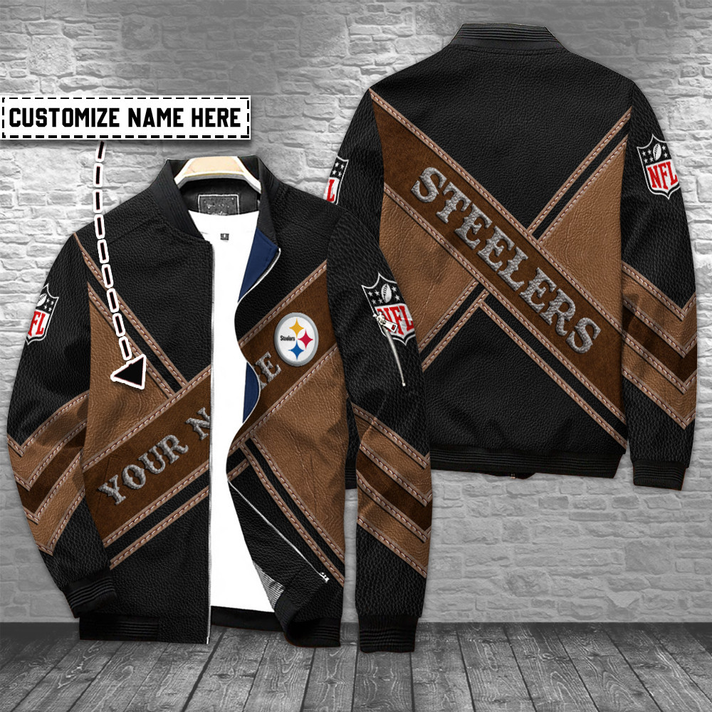 Pittsburgh Steelers Personalized Bomber Jacket BG858