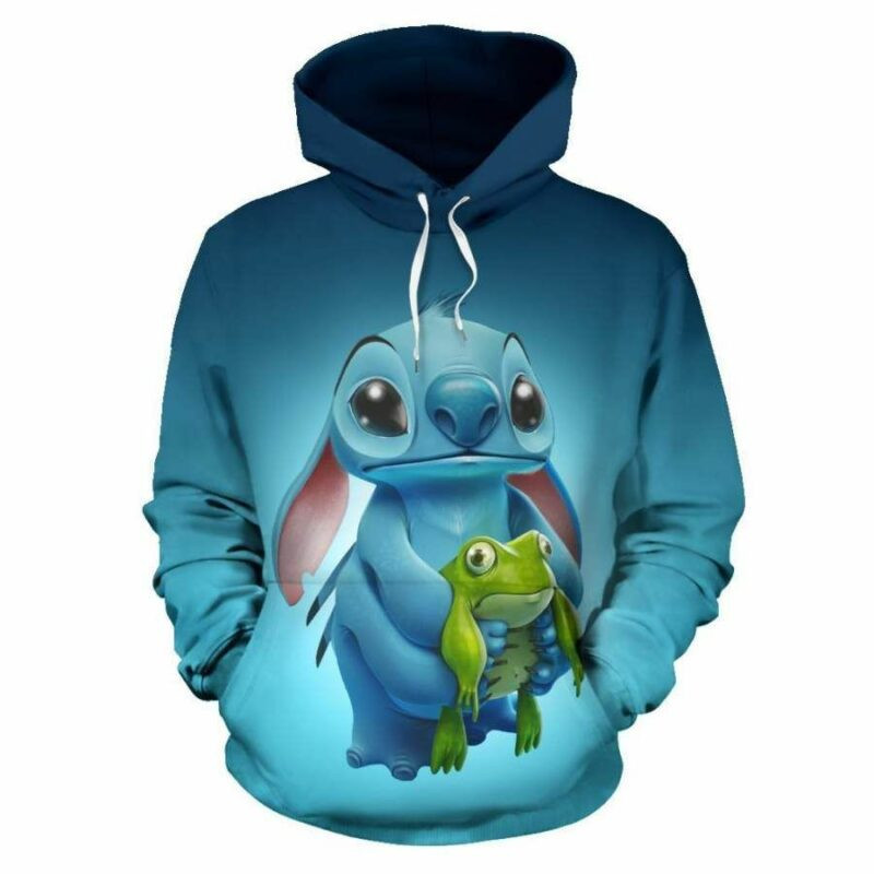 Lilo And Stitch Cute Lover Xvi 3d Hoodie Zip Hoodie