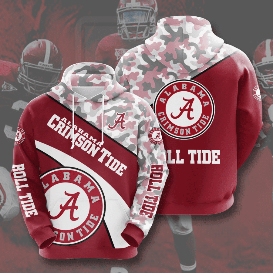 Alabama Crimson Tide 3D All Over Print Hoodie & Zip Hoodie