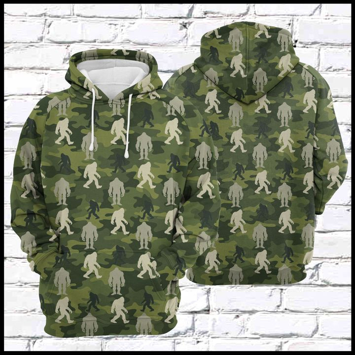 Bigfoot Camo 3D All Over Print Hoodie & Zip Hoodie