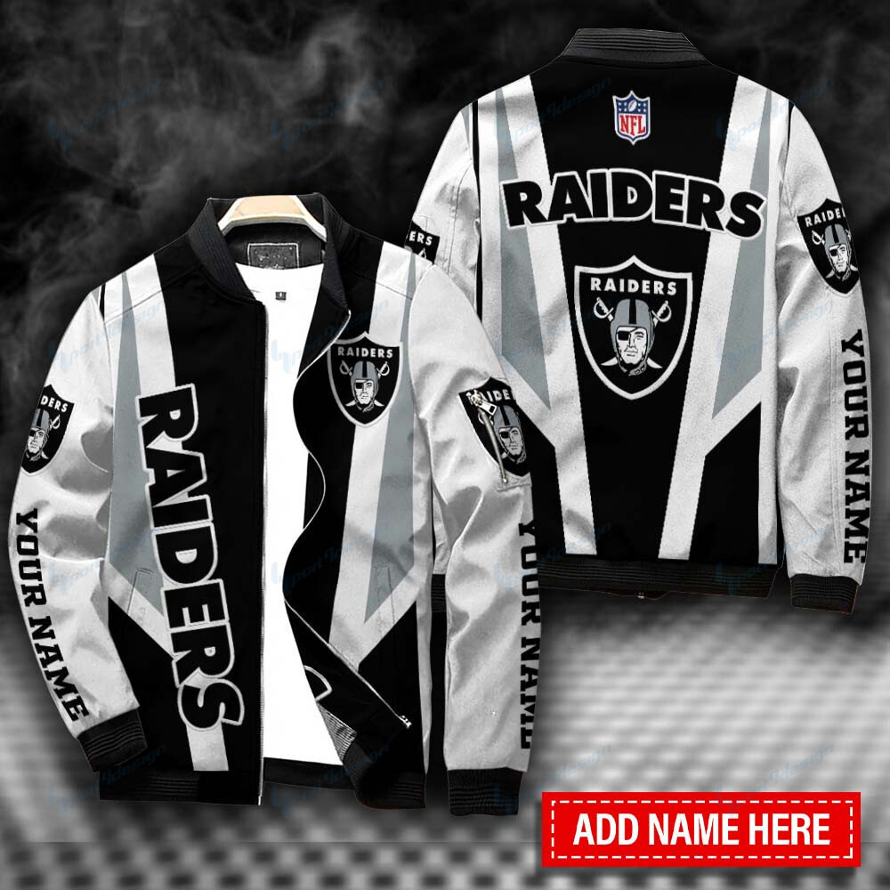 Las Vegas Raiders Personalized Bomber Jacket BG373