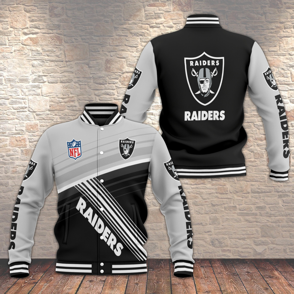 Las Vegas Raiders Baseball Jacket 09