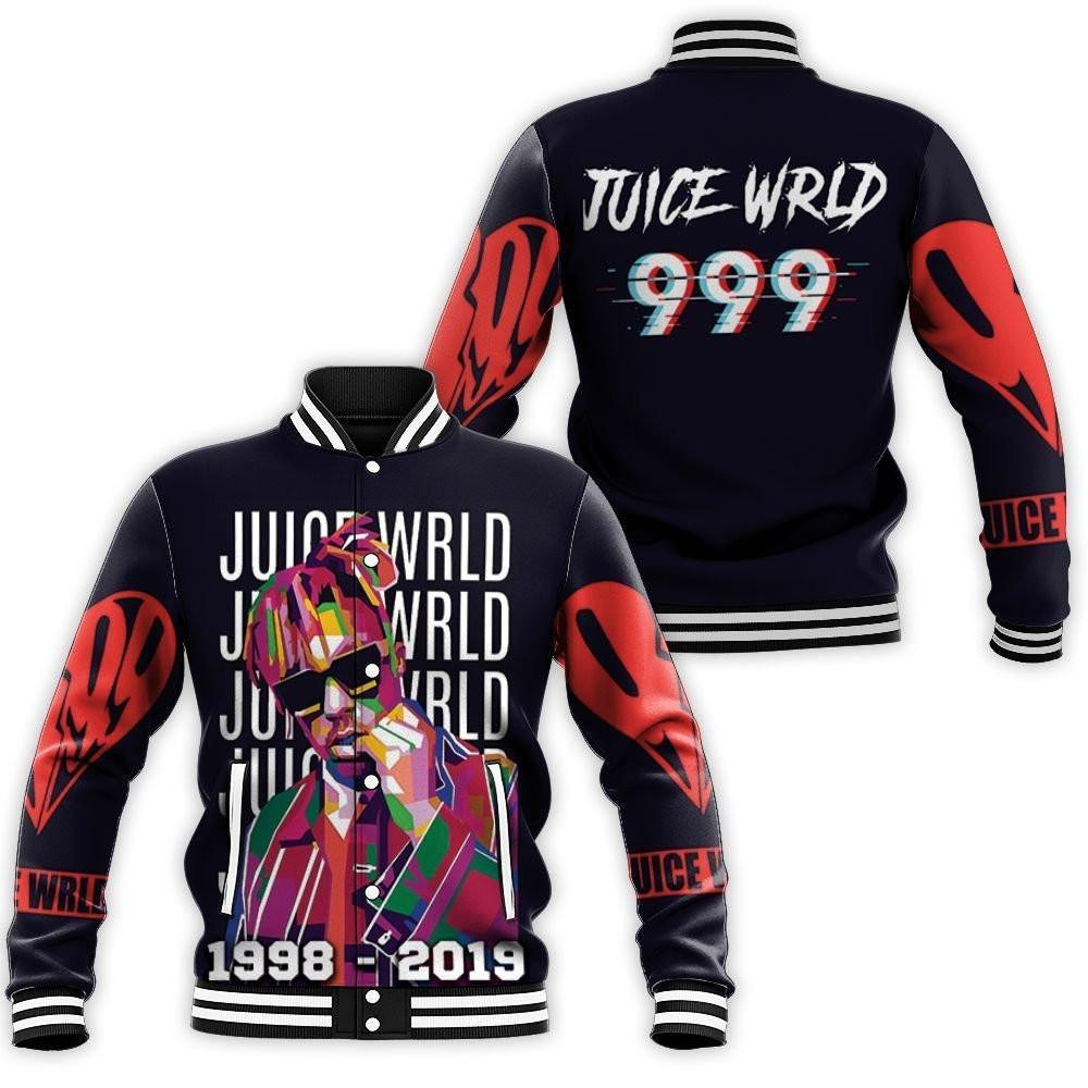 Juice Wrld 999 3d Rap Hip Hop Baseball Jacket