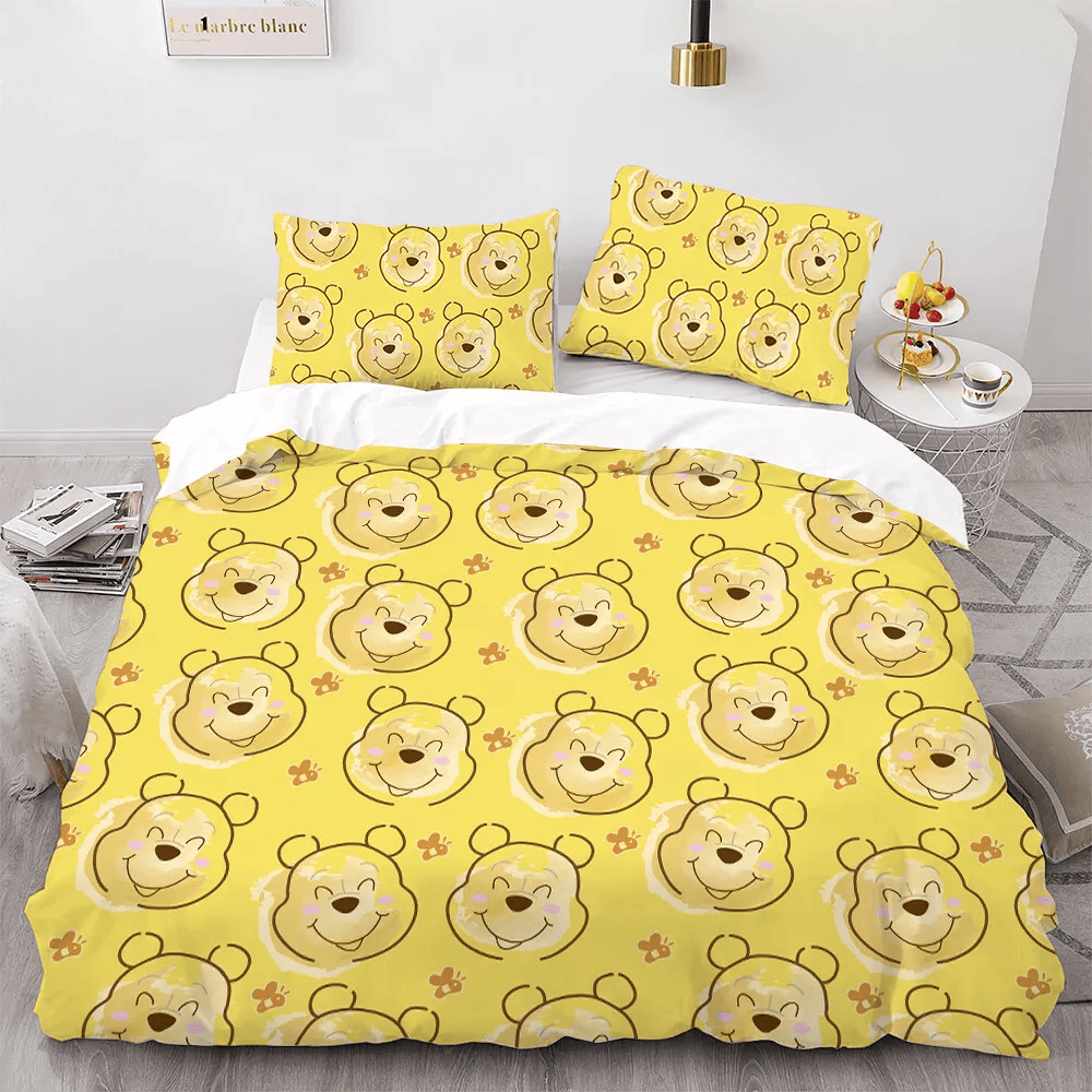 WTP Bedding Set DN WTP Faces And Flowers Pattern Duvet Covers